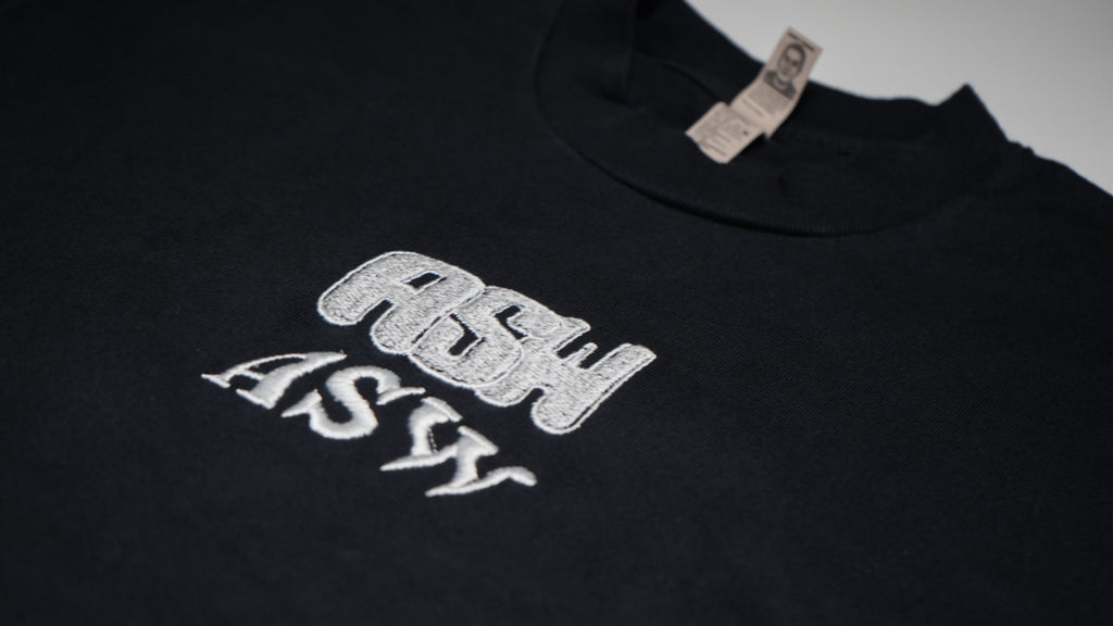 ASW White on Black Tee
