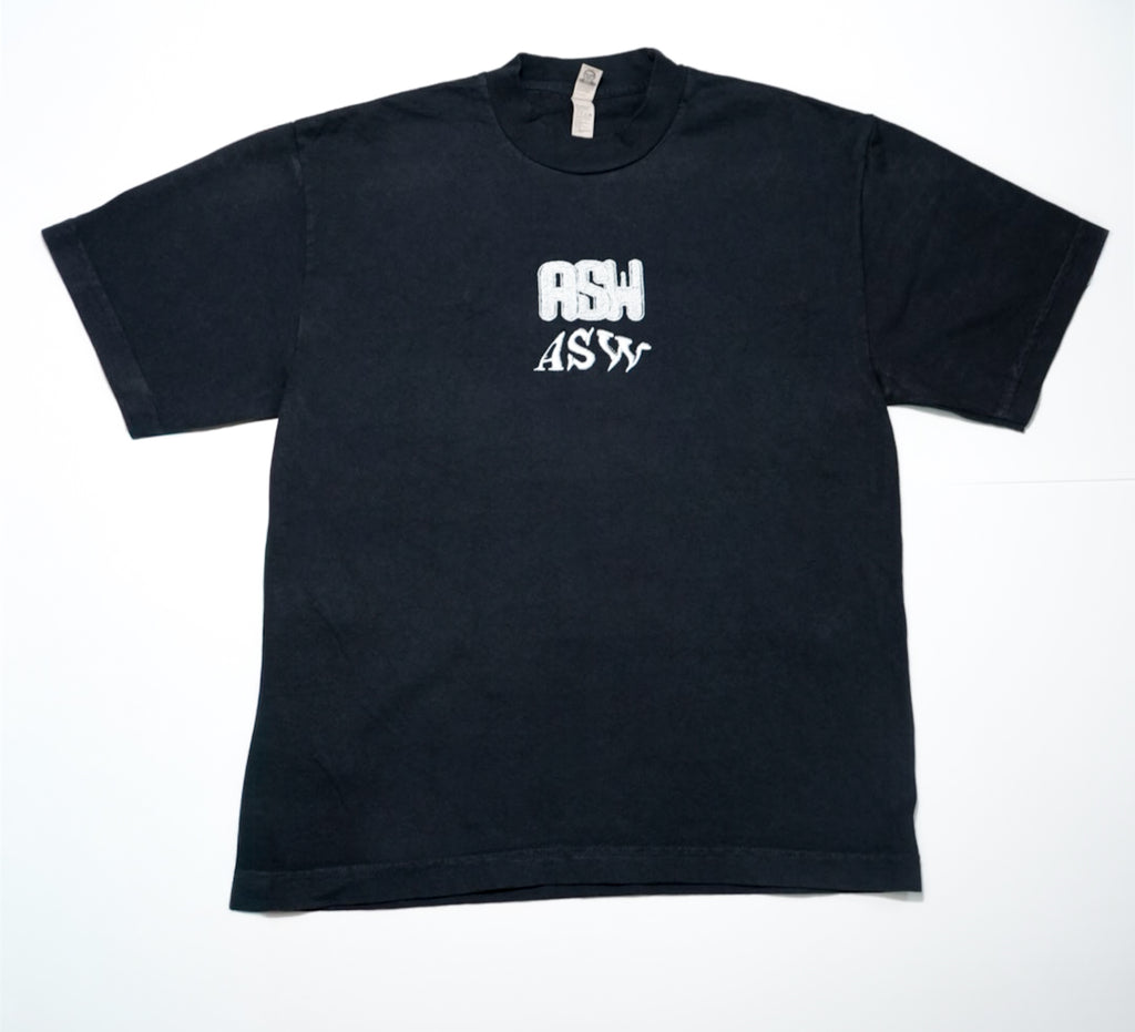 ASW White on Black Tee
